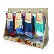 Peghooks Paper Counter Display Rack pour chaussettes, ondulé PDQ Counter Display